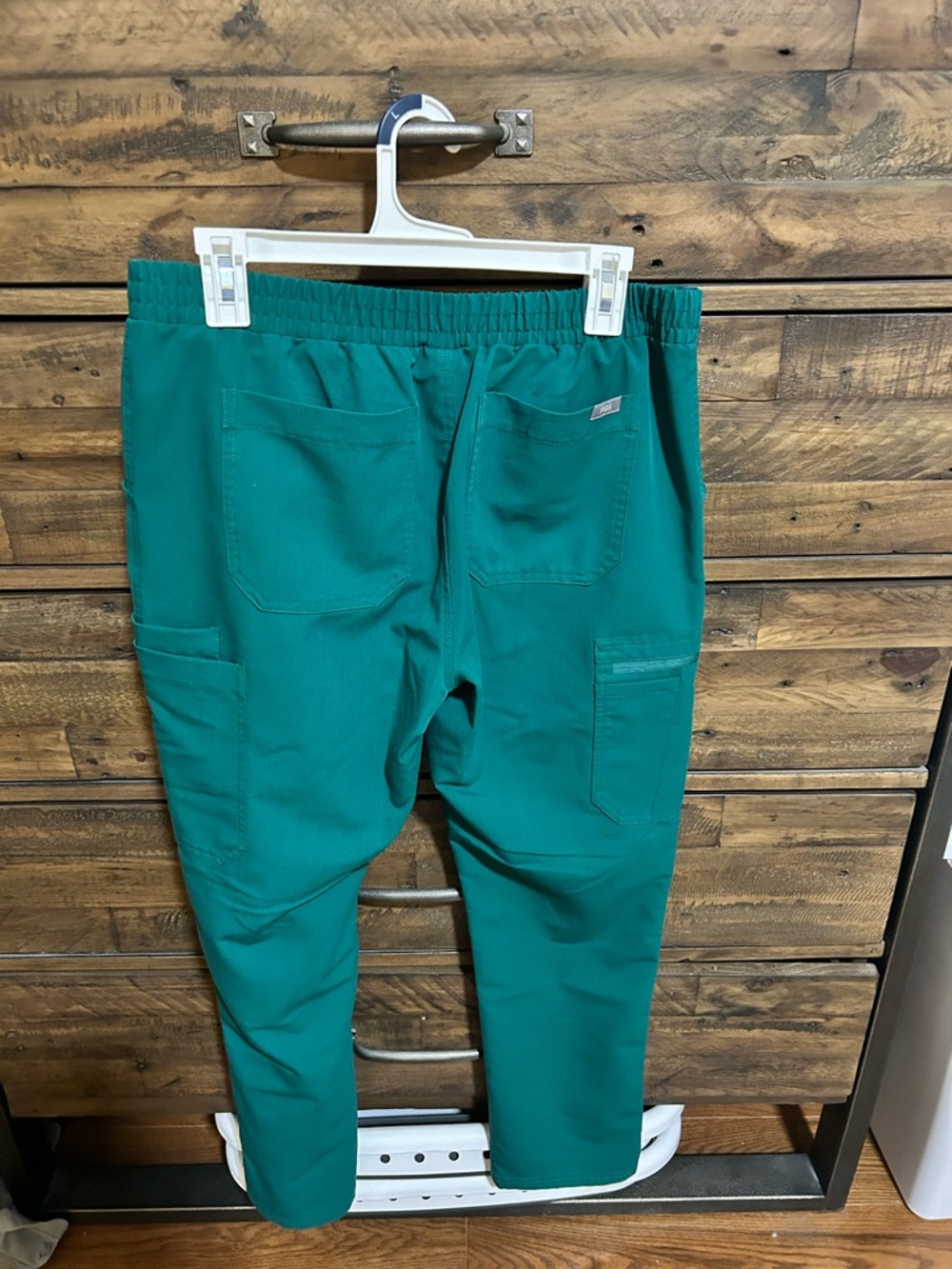 Figs Yola Hunter Green Drawstring Utility Scrub Pants Medium - Picture 3 of 10